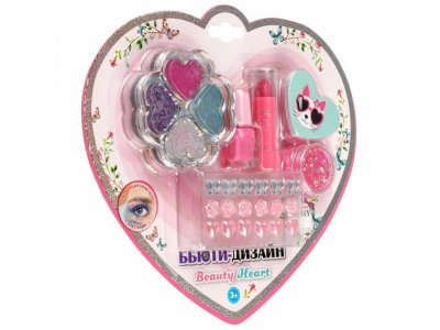 Набор детской косметики Lukky Бьюти Дизайн Beauty Heart 4-х цветн. тени, аппликат., лак для ногтей p 1-00474368_7