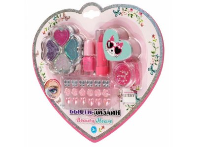 Набор детской косметики Lukky Бьюти Дизайн Beauty Heart 4-х цветн. тени, аппликат., лак для ногтей p 1-00474368_12