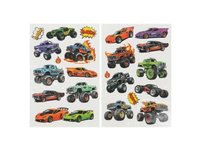 Тату в конверте Мульти Арт Супер Кары 2 листа 1-00460633_4