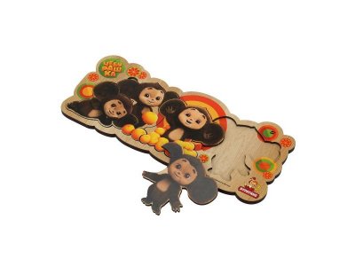 Игрушка деревянная Буратино Чебурашка Рамка-вкладыш 1-00460682_3