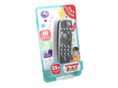Пульт обучающий.пластик графит, 55+ песен, стихов и звуков на блист. Умка в кор.120шт 1-00475172_2