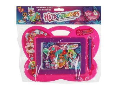 Доска для рисования Hairdorable магнитная, ч/б, 23*19см ИГРАЕМ ВМЕСТЕ в кор.2*60шт разноцветный 100475200