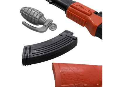 Набор оружия ВОЕННЫЙ автомат мягкие пули, шарики, блист.20,5*58*4см ИГРАЕМ ВМЕСТЕ в кор.2*30шт 1-00475205_10