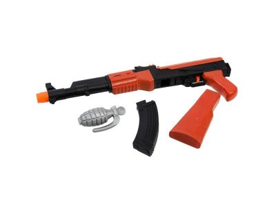 Набор оружия ВОЕННЫЙ автомат мягкие пули, шарики, блист.20,5*58*4см ИГРАЕМ ВМЕСТЕ в кор.2*30шт 1-00475205_11