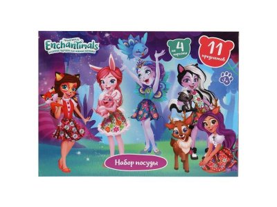 Набор посуды ЭНЧАНТИМАЛС пластик, кор.30*22,5*8,2см ИГРАЕМ ВМЕСТЕ в кор.2*15шт 1-00475207_5