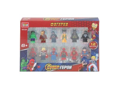 Конструктор фигурки супергерои-12 шт. Город мастеров в кор.2*72шт разноцветный 100475222