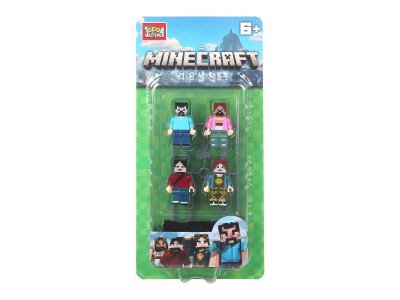 Конструктор фигурки minecraft movie -4 шт. Город мастеров в кор.2*120шт разноцветный 100475223