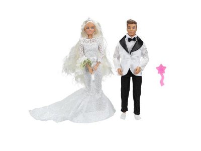 Кукла 29 см София и Алекс, руки и ноги сгибаются,свадьба, в комплекте акс КАРАПУЗ в кор.24шт 1-00475228_4