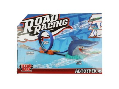 Игрушка пластик ROAD RACING автотрек с акулой. 1 машинка, 1 петля, кор. Технопарк в кор.2*15шт 1-00475233_6