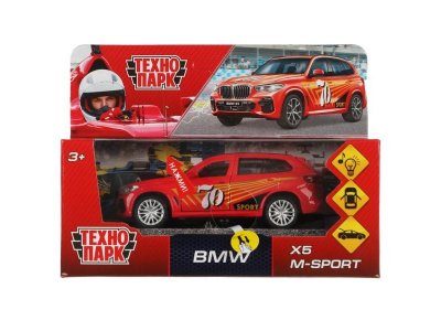 Машина металл свет-звук BMW X5 M-SPORT 12 см, двери, багаж, кор. Технопарк в кор.2*36шт разноцветный 100475235
