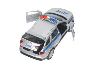 Машина металл свет-звук LADA VESTA SW CROSS ПОЛИЦИЯ 12 см, двер, багаж, кор. Технопарк в кор.2*36шт 1-00475238_8
