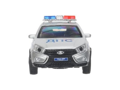 Машина металл свет-звук LADA VESTA SW CROSS ПОЛИЦИЯ 12 см, двер, багаж, кор. Технопарк в кор.2*36шт 1-00475238_7