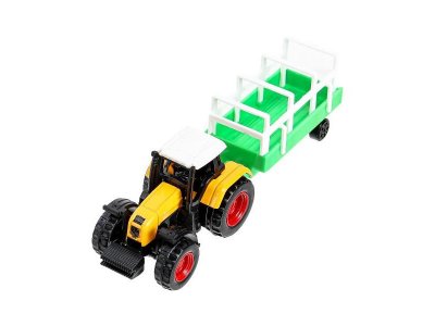 Модель металл ТРАКТОР С ПРИЦЕПОМ 15см, подвижные детали, ассорт. 4 модели Технопарк в кор.2*180шт 1-00475239_5