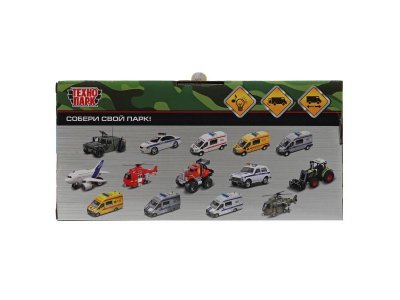 Машина пластик свет-звук АМН ВПК-233114 ВОЕННЫЙ 21 см, двери, инерц, кор. Технопарк в кор.2*18шт 1-00475240_5