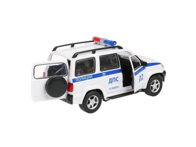 Машина пластик свет-звук УАЗ ПАТРИОТ 21см, отк.дв., багаж., инерц., кор. Технопарк в кор.36шт 1-00475241_3