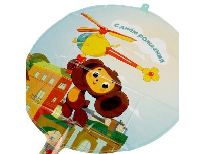 Фольгированный шар -круг Чебурашка чебурашка ЧУДО ПРАЗДНИК в кор.100*5шт 1-00475243_2