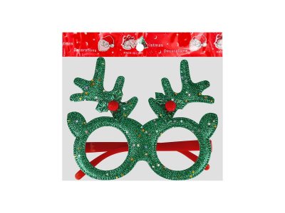 Очки карнавальные Milend Зеленые рожки, 14*12 см красный/зеленый 100474268