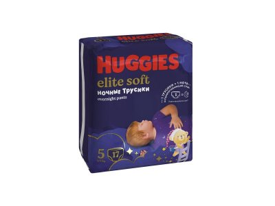 Подгузники-трусики Huggies Elite Soft ночные 5 12-17 кг, 17 шт. 1-00251472_22