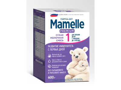 Сухая молочная смесь Mamelle Premium 1,  0-6 мес., 600гр 100480510