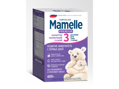 Напиток Mamelle Premium 3 молочный сухой, от 12 мес., 600гр 100480512