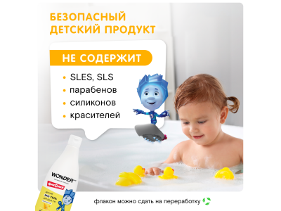 Экогель для душа детский 2в1 Wonder Lab Банановый рай 550 мл 1-00484716_5