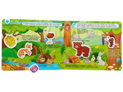 Книга Росмэн с липучками Кто где живет, кто что ест 1-00469480_3