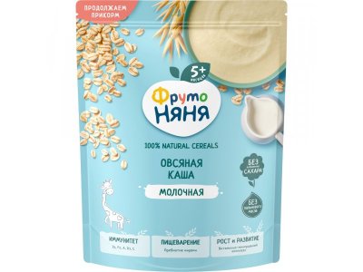 Каша молочная ФрутоНяня овсяная, 190г 100484968