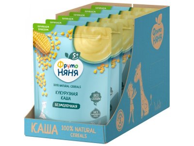 Каша ФрутоНяня безмолочная кукурузная, обогащенная пребиотиком, витаминами и минералами 180 г*6 шт. 1-00459114_3