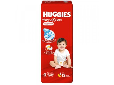Подгузники Huggies Dry eXpert 4, 7-18 кг, 50шт. 1-00485115_2