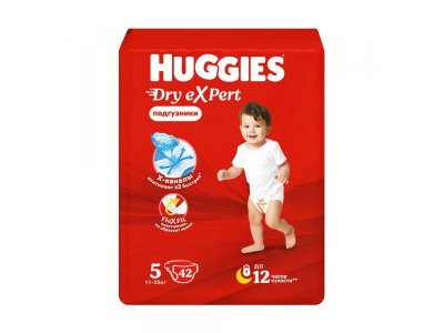 Подгузники Huggies Dry eXpert 5, 11-25 кг, 42шт. 1-00485116_2