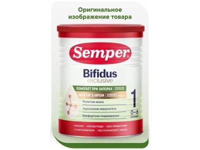 Смесь Semper Bifidus Exclusive 1, 400г 1-00485537_3