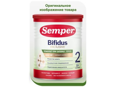Смесь Semper Bifidus Exclusive 2, 400г 1-00485538_3