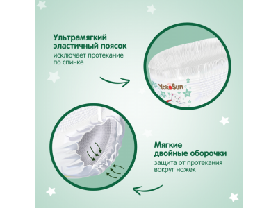 Подгузники-трусики YokoSun Premium M 6-10 кг, 48 шт 1-00485727_8