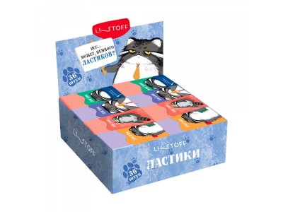 Ластик Listoff, прямоуг. цвет. голубой 100485489