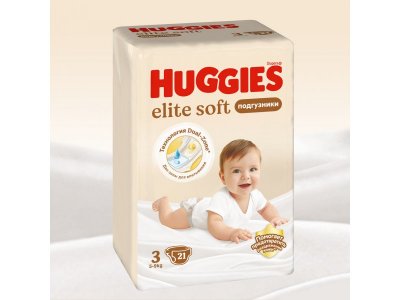 Подгузники Huggies Elite Soft, 3 5-9 кг, 21 шт. 1-00063804_3
