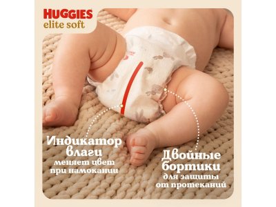 Подгузники Huggies Elite Soft 0 (0-3,5 кг) для новорожденных, 25 шт. 1-00229457_14