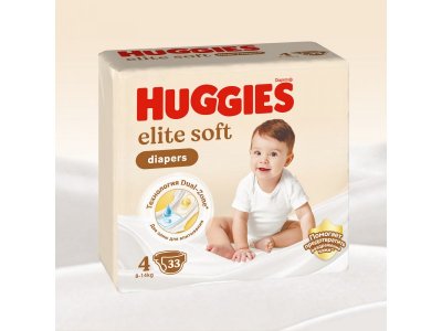 Подгузники Huggies Elite Soft 4 8-14 кг, 33 шт. 1-00212431_3