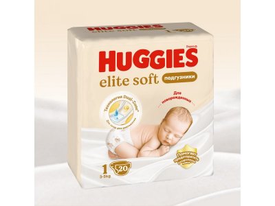 Подгузники Huggies Elite Soft 1 (3-5 кг) для новорожденных, 20 шт. 1-00400557_3