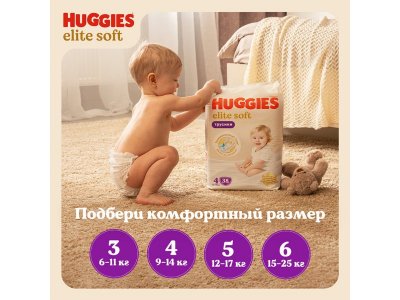 Подгузники-трусики Huggies Elite Soft 5 (12-17 кг), 34 шт. 1-00375846_17