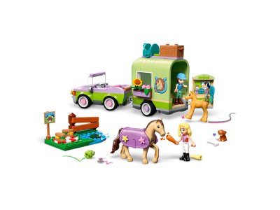 Конструктор Lego Friends Лошадь и жеребенок с прицепом для лошадей, 279дет., 42695 1-00485861_3
