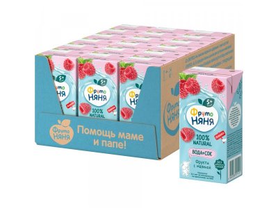 Вода Фрутоняня с соком Малина, 200мл 1-00485904_3