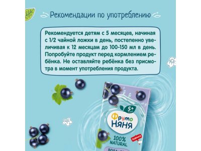 Вода Фрутоняня с соком Черная смородина, 200мл 1-00485905_2