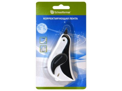 Корректор-роллер Schoolformat Пингвин, 5мм в ассорт. 100485986