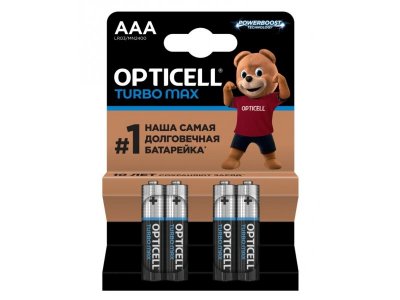 Батарейки Opticell Turbo Max AAA, 4шт черный 100480825
