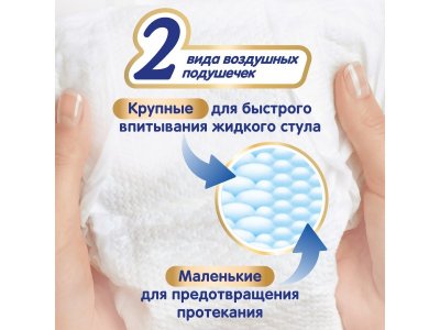 Подгузники Merries размер S 4-8 кг, 62шт р.2 (размер S) 1-00486877_14