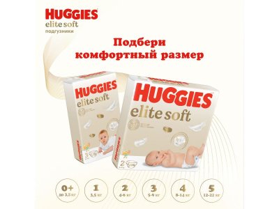 Подгузники Huggies Elite Soft 3  5-9 кг, 144 шт. 1-00457191_5