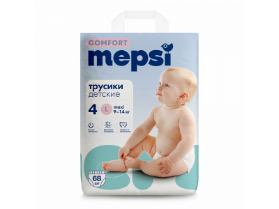 Подгузники-трусики Mepsi Comfort, L 9-14 кг, 68шт. 1-00485728_4
