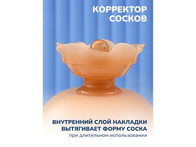 Накладка на грудь Lubby Mama для кормления, силикон, 1шт 1-00486884_8