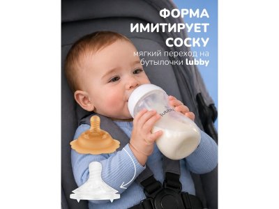 Накладка на грудь Lubby Mama для кормления, силикон, 1шт 1-00486884_11