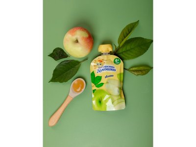 Пюре Бабушкино Лукошко яблоко, 90 г пауч 1-00170372_5